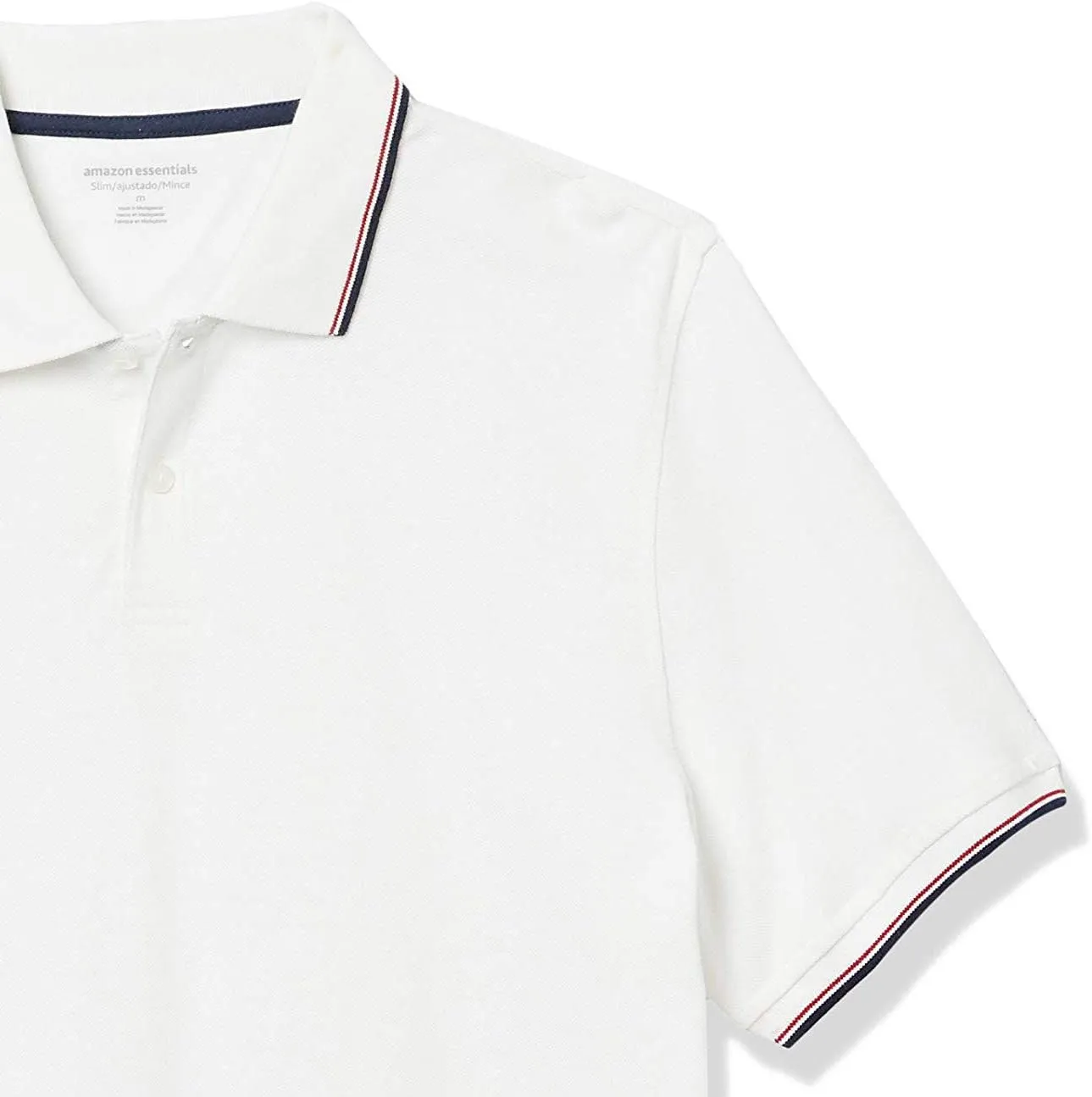 Amazon Essentials Men's Polo Shirts Short Sleeve, Slim-Fit Cotton Pique
