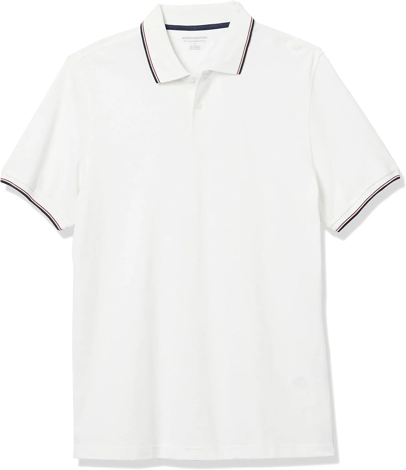 Amazon Essentials Men's Polo Shirts Short Sleeve, Slim-Fit Cotton Pique