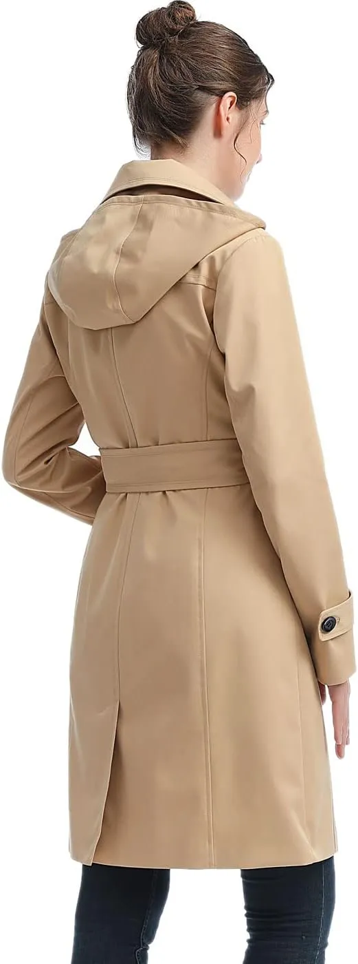 BGSD Women Eva Waterproof Hooded Trench Coat - Regular & Plus Size