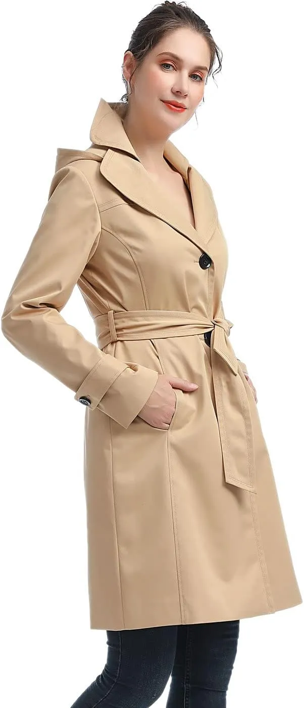 BGSD Women Eva Waterproof Hooded Trench Coat - Regular & Plus Size