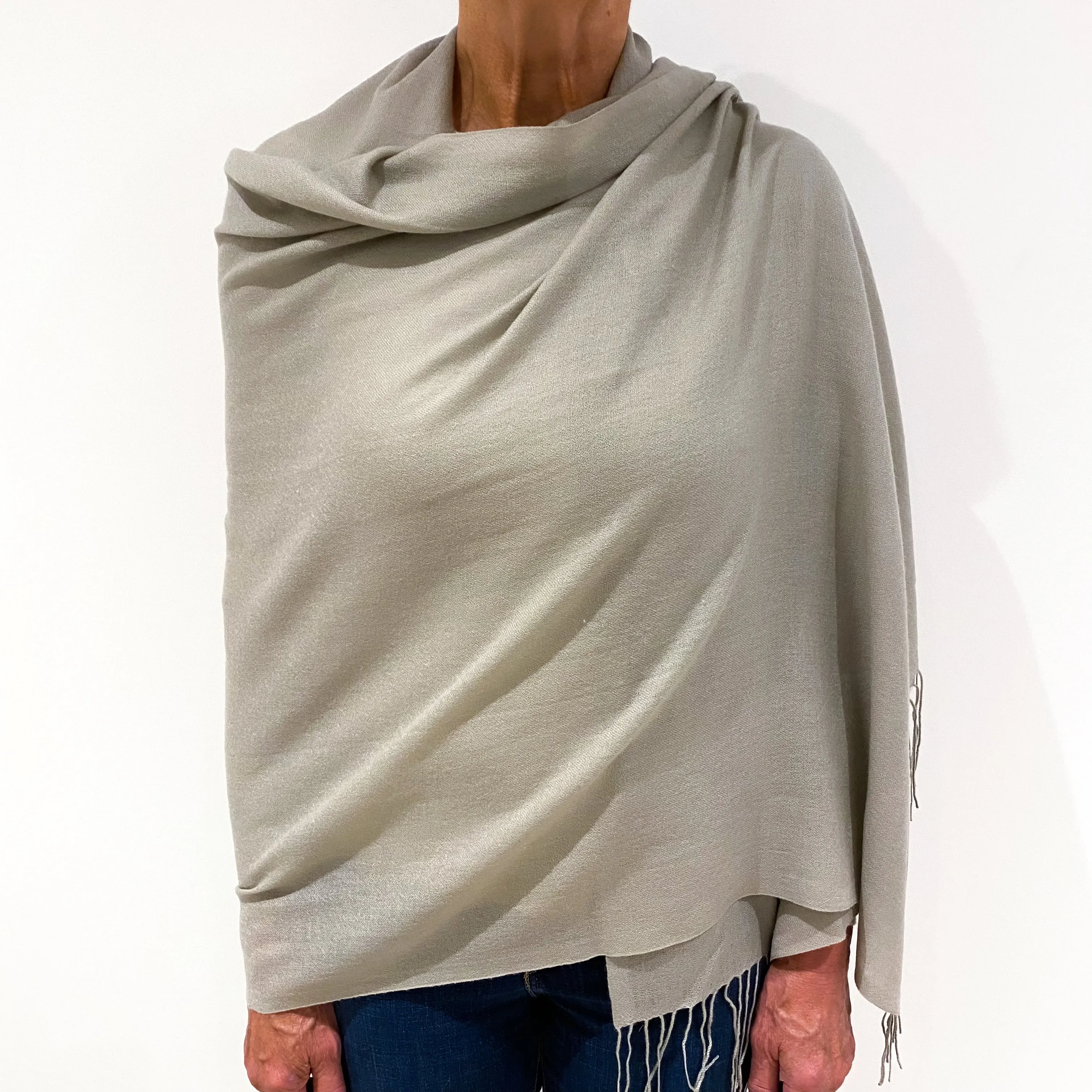 Brand New Taupe Brand New Cashmere Pashmina Scarf