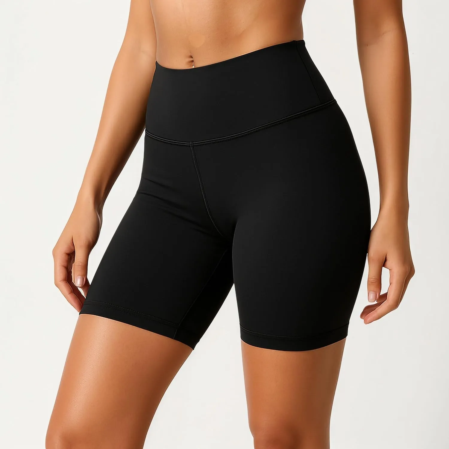 iLoveSIA Womens Lounge Shorts3 High Waist No Rolling, Soft Breathable Comfortable Cotton for Yoga, Lounge & Everyday Wear