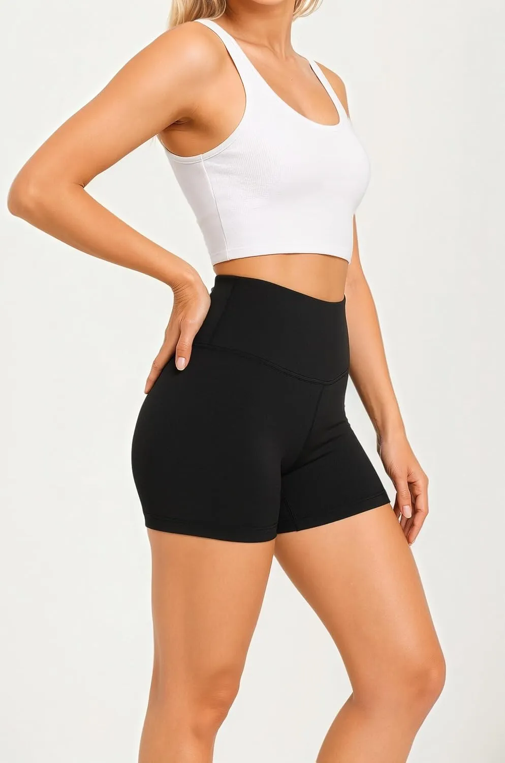 iLoveSIA Womens Lounge Shorts3 High Waist No Rolling, Soft Breathable Comfortable Cotton for Yoga, Lounge & Everyday Wear