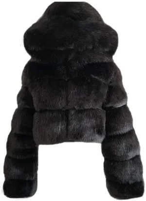Leopard Printed Trench Coats for Women Luxury Faux Fur Fluffy Winter Cardigan Business Casual Long Sleeve Jackets