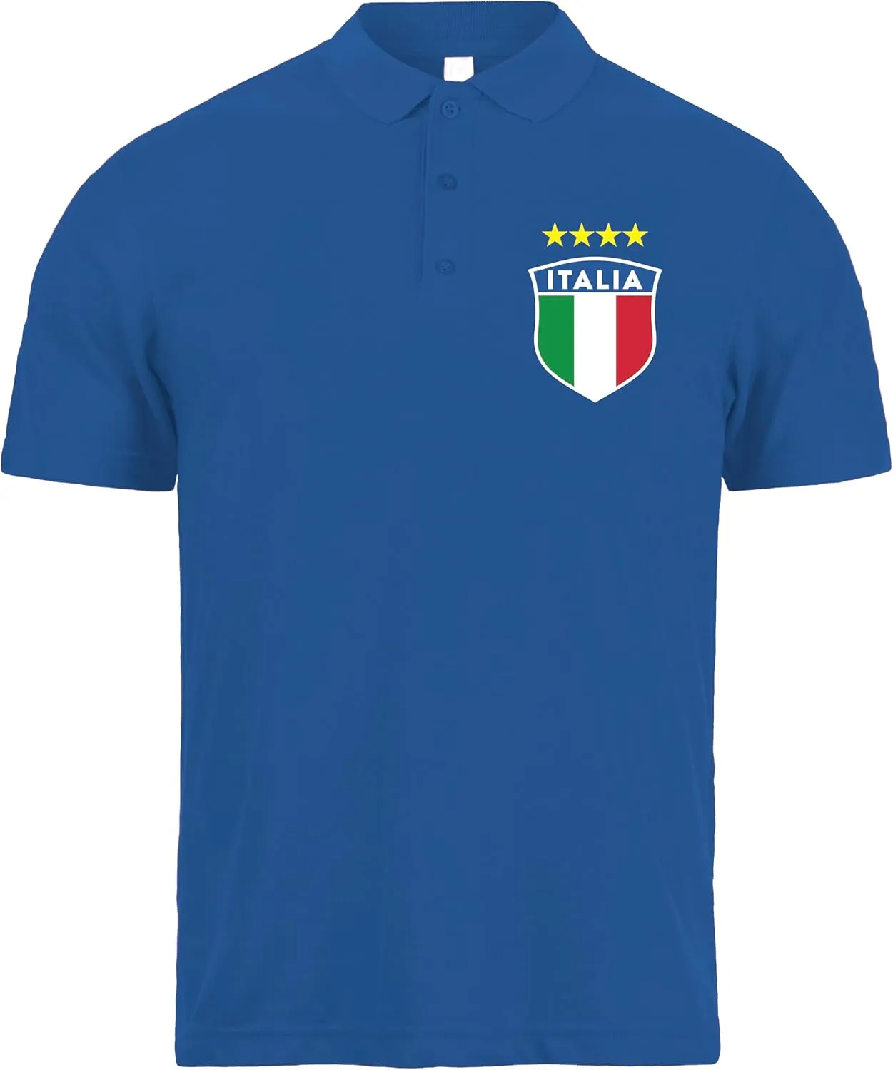 lepni.me Mens Italy Football Polo Shirt with Name and Number, Italian Flag Badge Custom Jersey, European Championship 2024