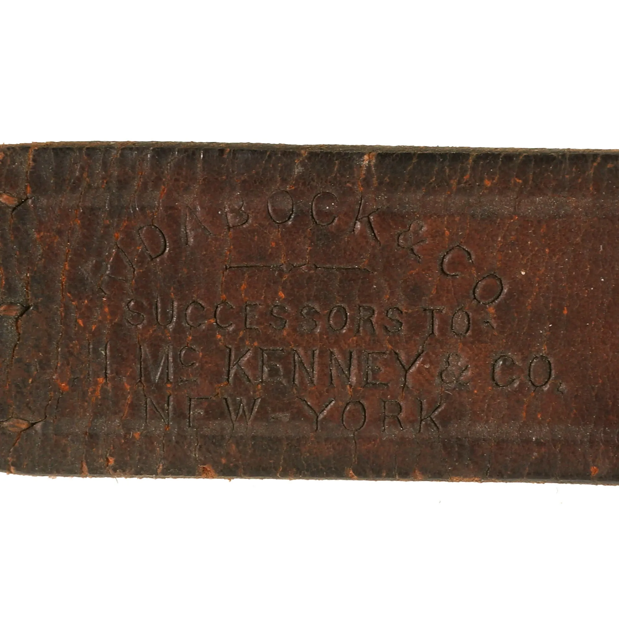 Original U.S. Civil War Excellent Musket Sling with Rare Markings by Ridabock & Co. - 39½” Long