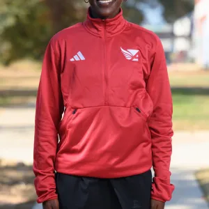 Sideline Knit 1/4 Zip - Red