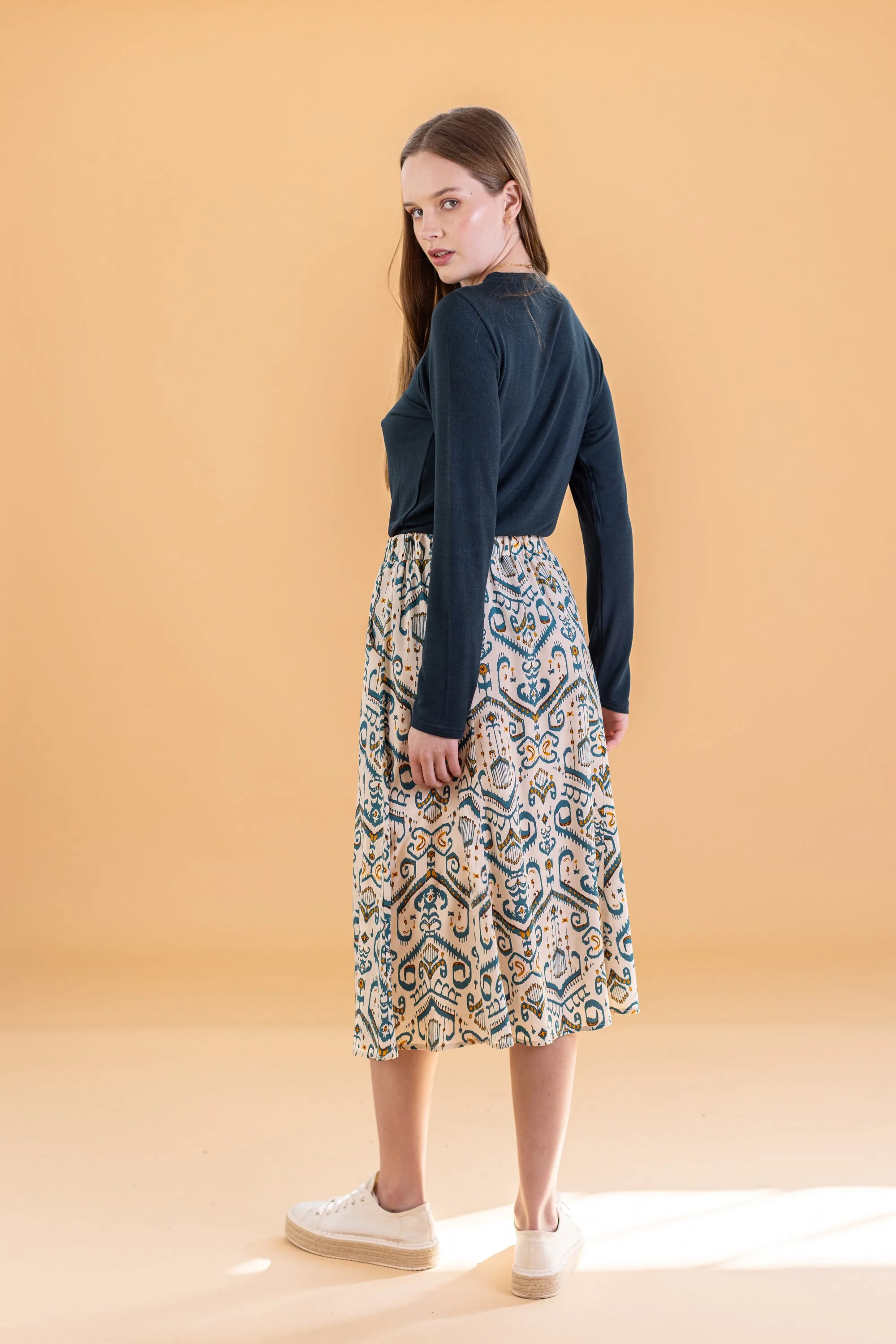 Skirt Echo Ethnic Ikat.