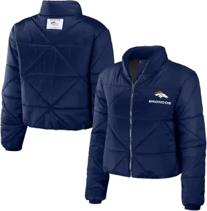 WEAR by Erin Andrews Women's NFL Cropped Puffer Full-Zip Jacket